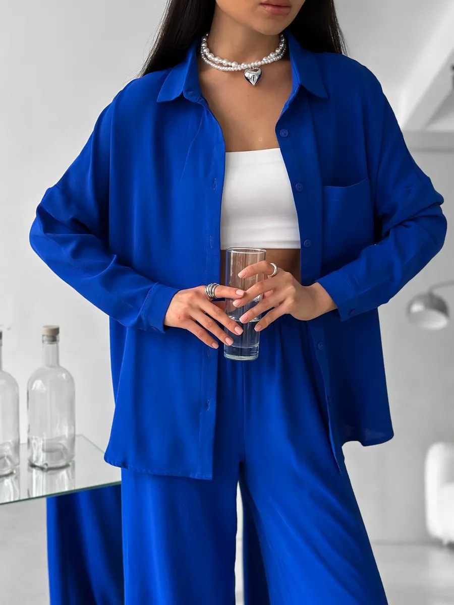Damen Lässige Hemdbluse aus leichtem Material EB