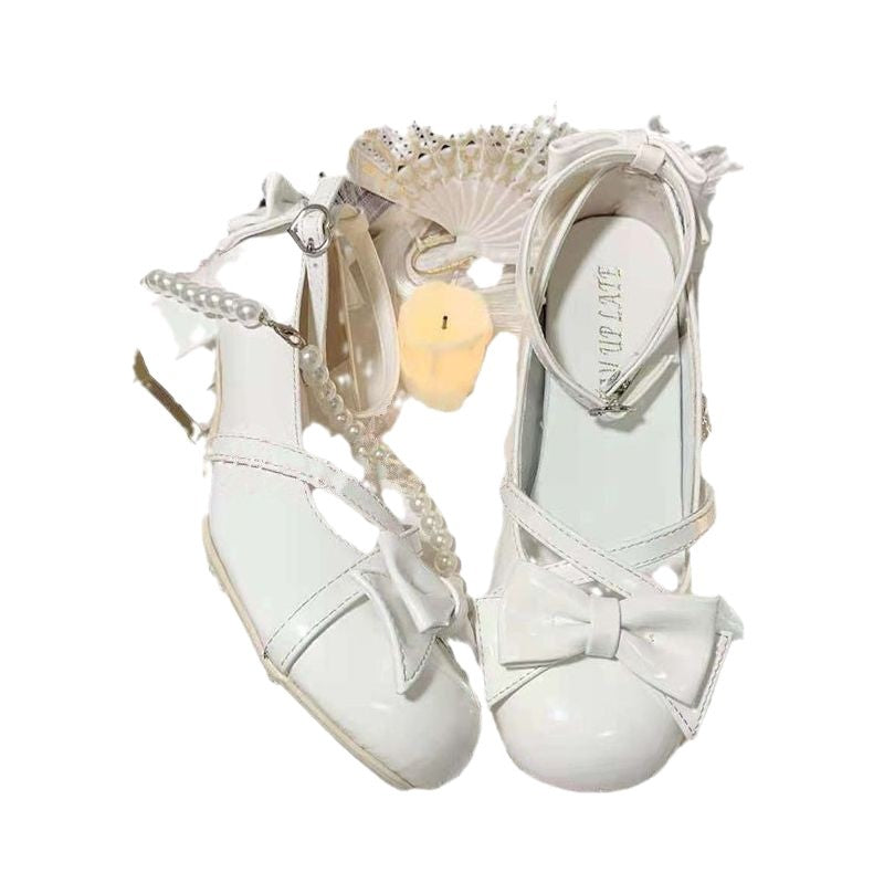 Damen elegante Sling Sandalen mit Schleifchen EB