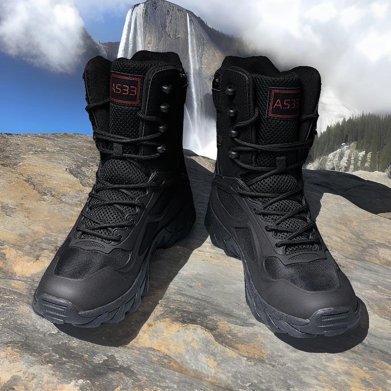 Herren Tactical Stiefel mit hohem Knöchelschutz und rutschfester Sohle EB
