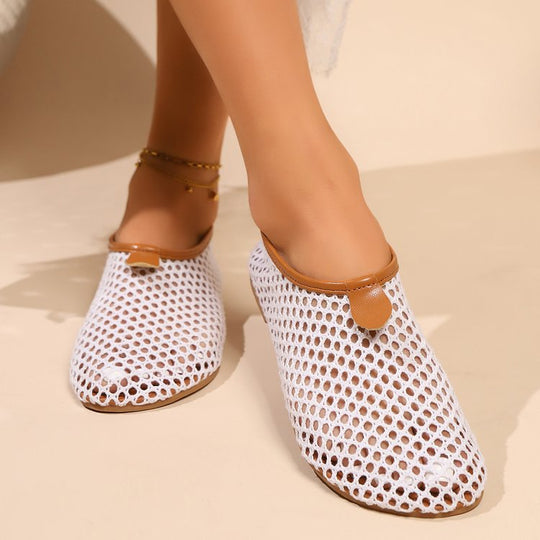 Damen Clogs mit buntem Netzdesign und rutschfester Sohle EB