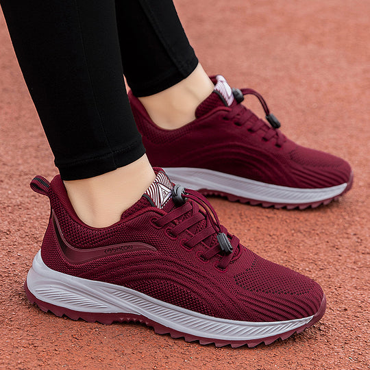 Damen Sportliche Laufschuhe mit innovativer Strickoberfläche und dämpfender Sohle EB
