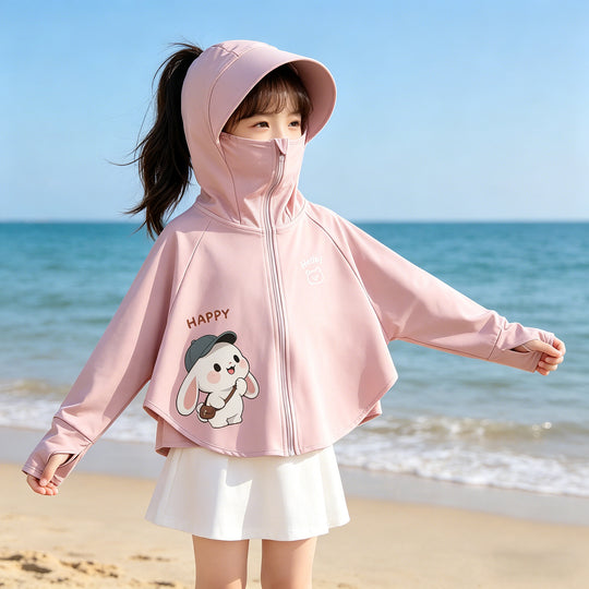 Mädchen Leichte Kapuzenjacke mit UV-Schutz EB
