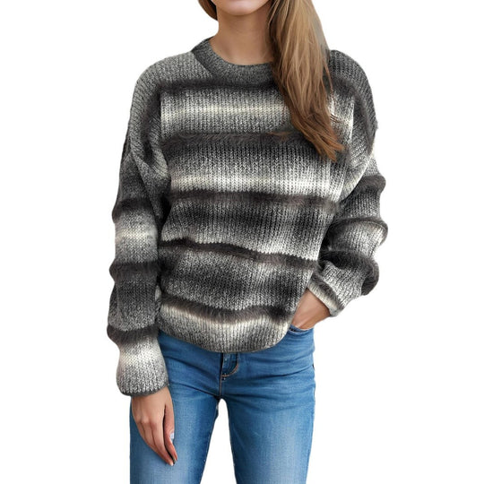 Damen kuscheliger Strickpullover mit Flair EB