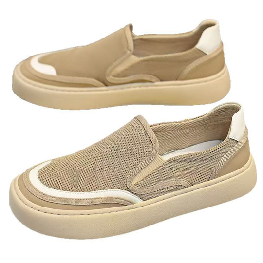 Damen Leichte Slip-On Sneakers mit atmungsaktiver Mesh-Oberfläche und rutschfester Sohle EB