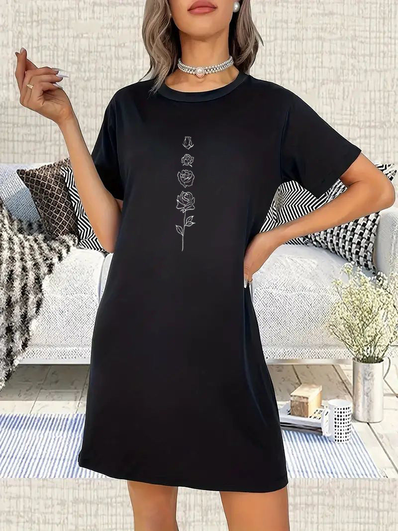 Damen Oversized T-Shirt mit inspirierendem Schriftzug und auffälligem Grafikdesign EB