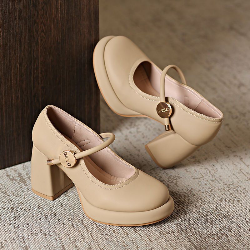 Damen Mary Jane Schuhe mit komfortablem Blockabsatz EB