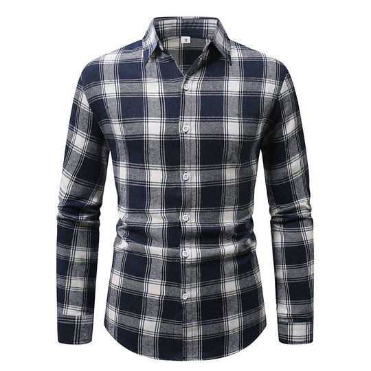 Herren Flanellhemd mit klassischem Karomuster EB