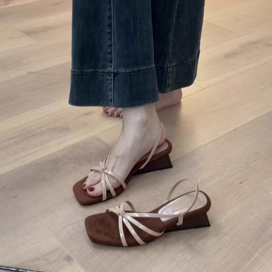 Damen Slingback-Pumps mit modischem Design und bequemer Wedge-Sohle EB