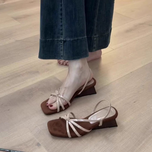 Damen Slingback-Pumps mit modischem Design und bequemer Wedge-Sohle EB