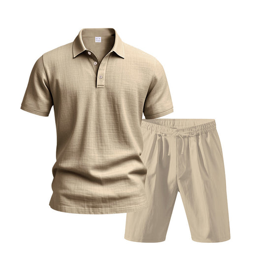 Herren legeres Polo-Shirt und Shorts Set EB