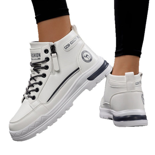 Damen modische High-Top Sneakers mit praktischer Schnürung EB