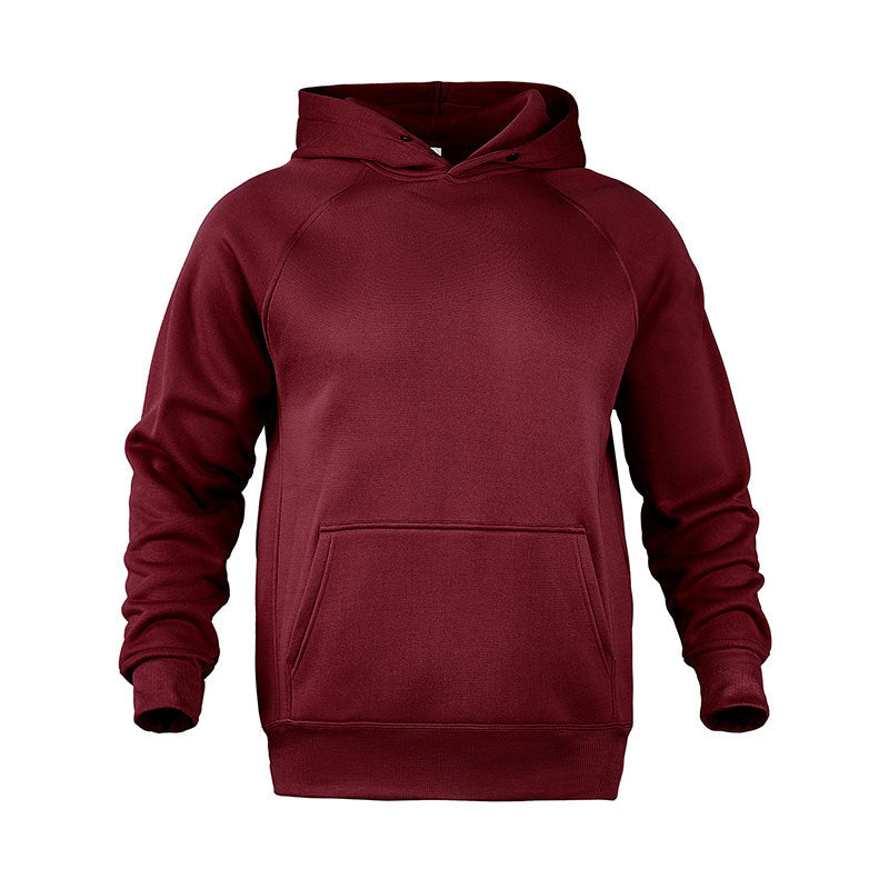 Herren nan Sweatstoff Kapuzenpullover mit Raglanärmeln, Kängurutasche und verstärktem Saum EB