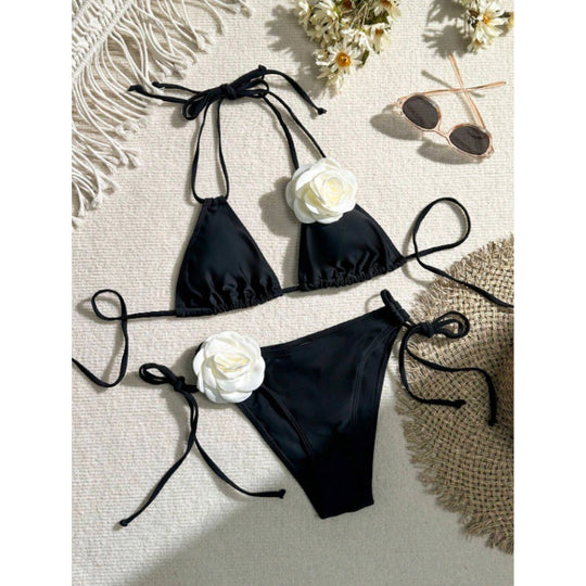 Damen Bikini-Set mit elegantem Blumenmuster EB