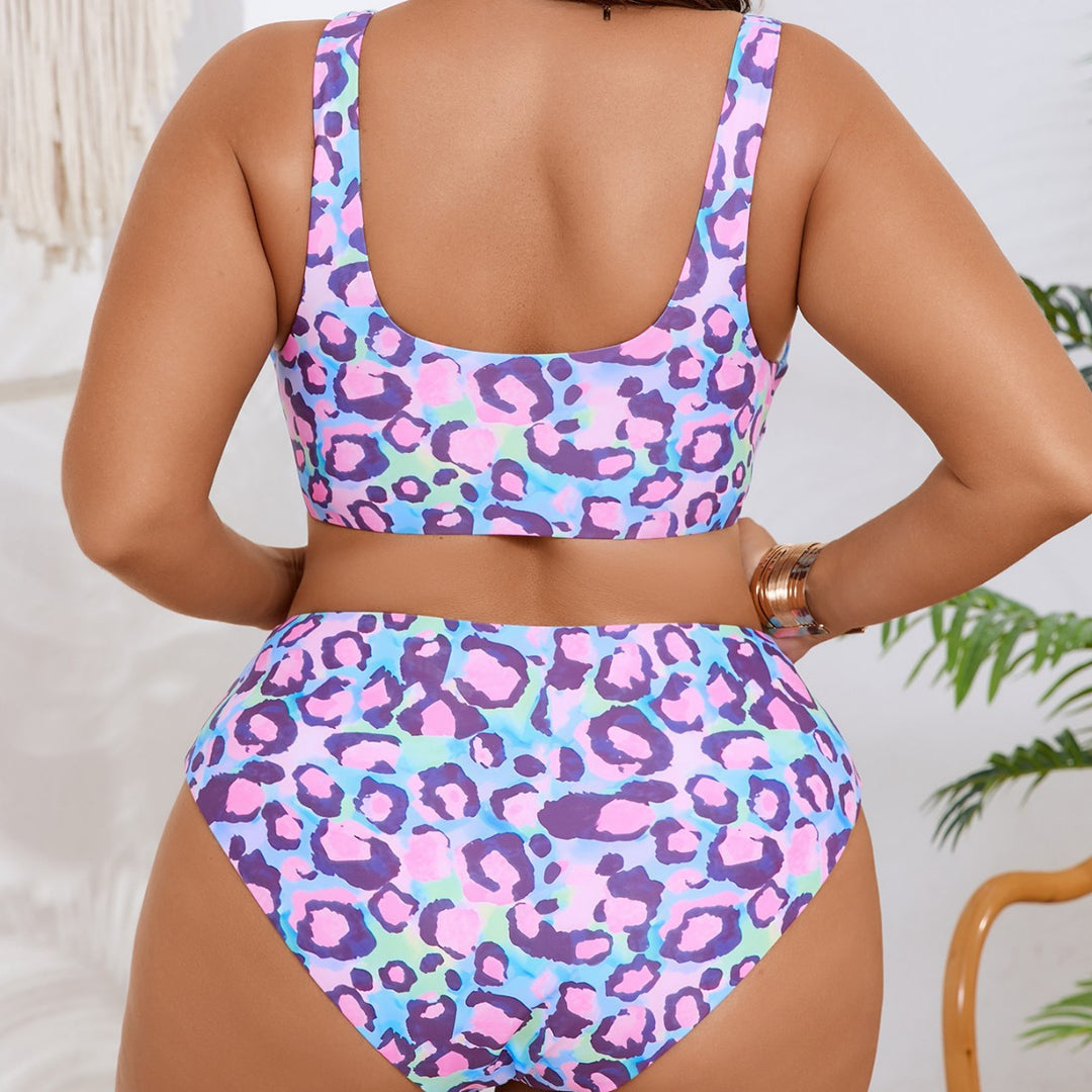 Damen Hoch geschnittenes Bikini-Set mit raffinierten Brustdetails EB