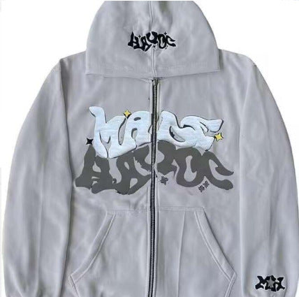 Damen sportliche Kapuzenjacke im urbanen Graffiti-Stil EB
