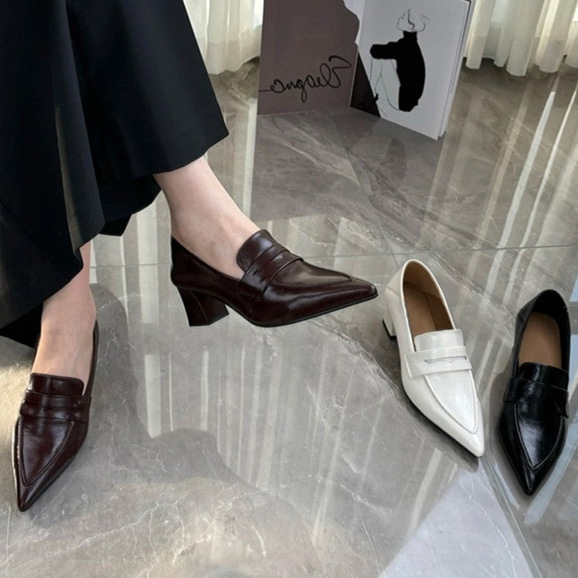 Damen elegante Slingback-Pumps mit spitz zulaufendem Design und dekorativem Riemen EB