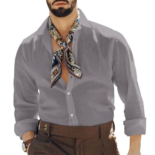 Herren elegantes Langarmhemd mit modernem Design und praktischen Details EB