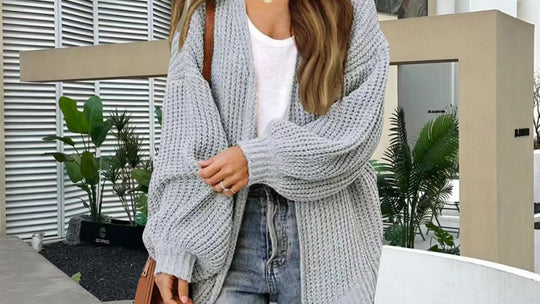 Damen Kuschelige Strickjacke EB