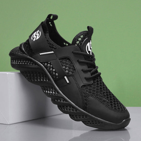 Damen Sportliche Sneaker mit atmungsaktiver Mesh-Oberfläche und stoßdämpfender Sohle EB