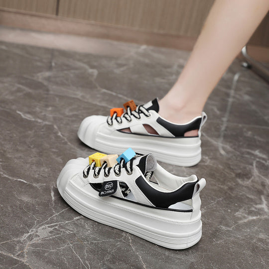 Damen Sneakers mit innovative Sohle und bunten Applikationen EB