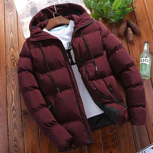 Herren nan gesteppte Thermo-Steppjacke mit Kapuze und winddichter, wasserabweisender Polyesterhülle EB