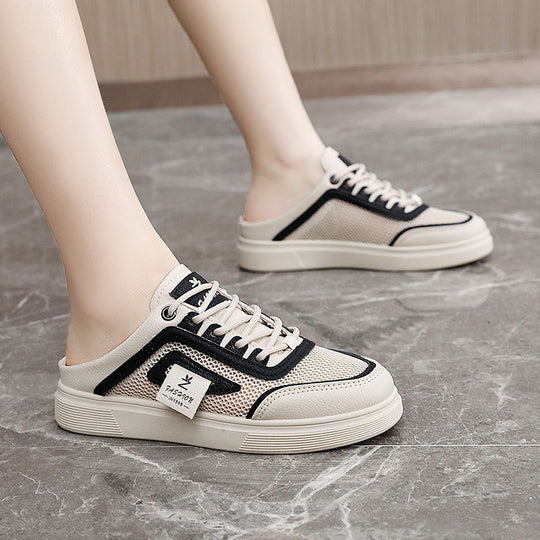 Damen leichte Slip-On Sneakers mit atmungsaktiver Mesh-Oberfläche EB