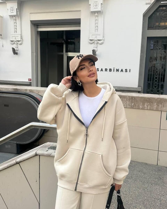 Damen Hoodie und Jogginghose mit weitem Schnitt EB