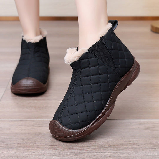 Damen Warmgefütterte Stiefeletten mit elastischem Einstieg und rutschfester Sohle EB