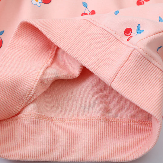 Mädchen Sweatshirt mit fröhlichem Kirsch-Design EB