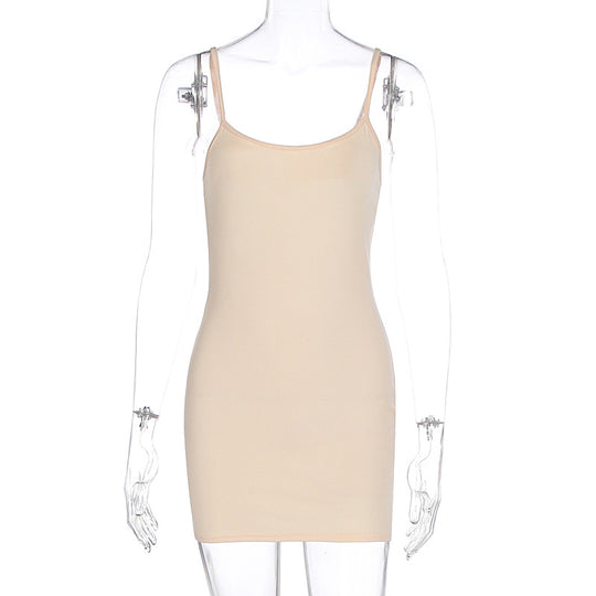 Damen Bodycon Kleid mit verstellbaren Trägern EB