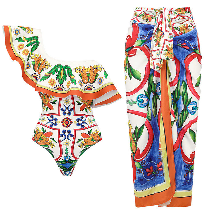 Damen Bikini-Top und Wickelrock Set EB