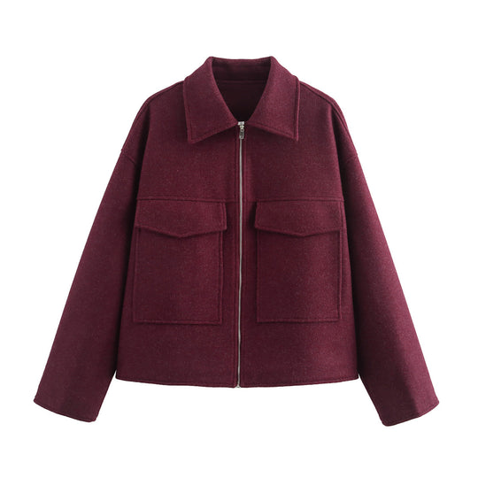 Damen cropped Utility-Jacke mit großen Taschen und modernem Schnitt EB