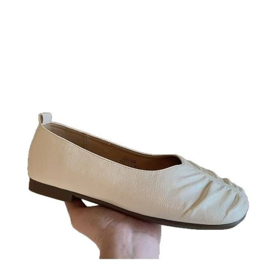 Damen elegante Ballerina-Schuhe mit modischem Rüschendesign und bequemer Innensohle EB