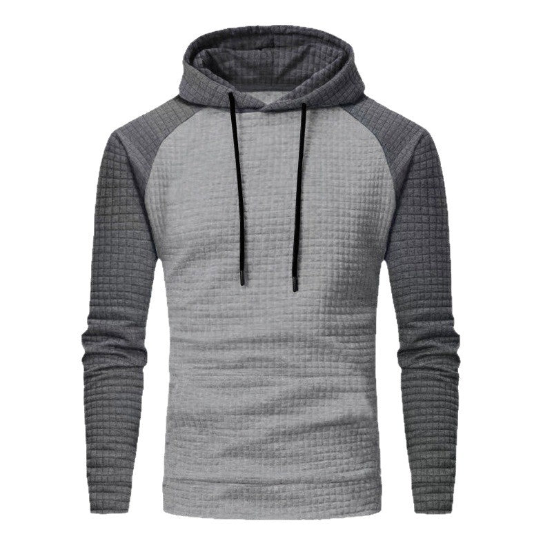 Herren nan gesteppter Kapuzenpullover mit Raglanärmeln und Waffelstruktur EB