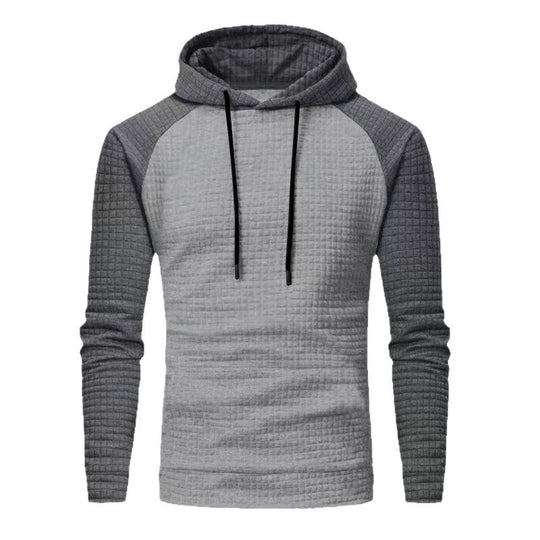 Herren nan gesteppter Kapuzenpullover mit Raglanärmeln und Waffelstruktur EB