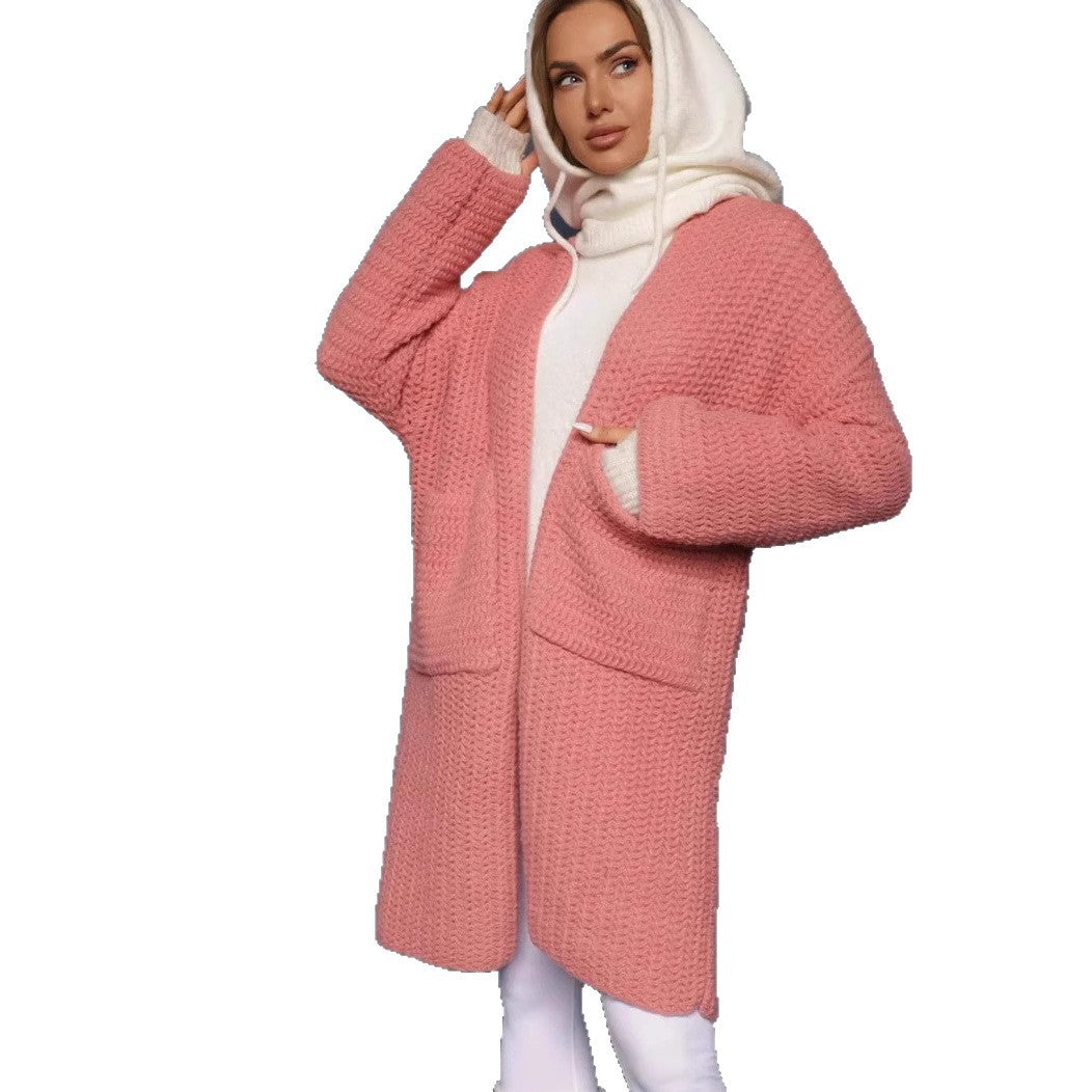 Damen Grobstrickjacke mit lässigem Schnitt und praktischen Taschen EB