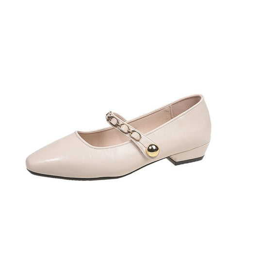 Damen elegante Ballerinas mit Schnallenakzent EB