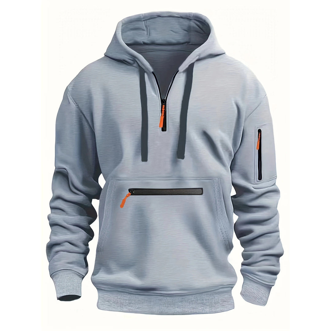 Herren praktischer Zip-Hoodie mit reflektierenden Details und verschiedenen Taschen EB