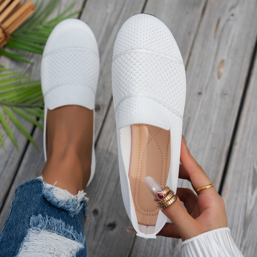Damen komfortable Slipper mit innovativem Strickdesign EB