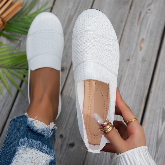 Damen komfortable Slipper mit innovativem Strickdesign EB