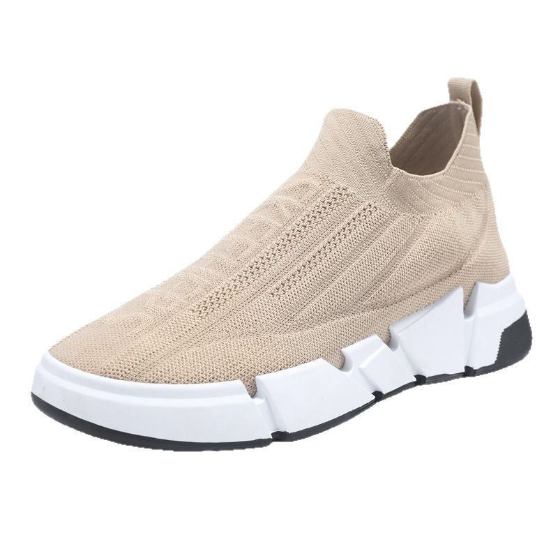 Damen Sportliche Slip-On Sneakers mit flexiblem Obermaterial und rutschfester Sohle EB