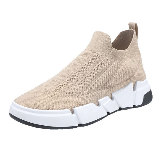 Damen Sportliche Slip-On Sneakers mit flexiblem Obermaterial und rutschfester Sohle EB