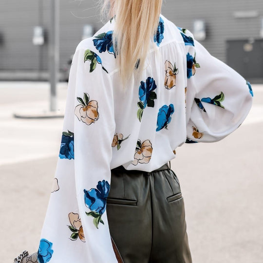 Damen Modische Bluse mit floralem Muster EB