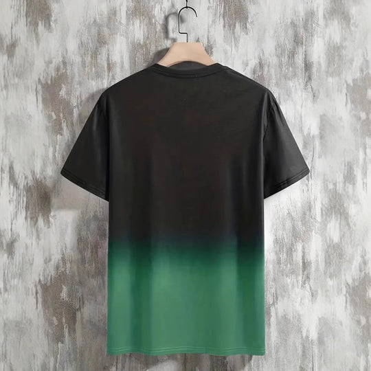 Herren T-Shirt mit modernem Farbverlauf und Palmenstickerei EB