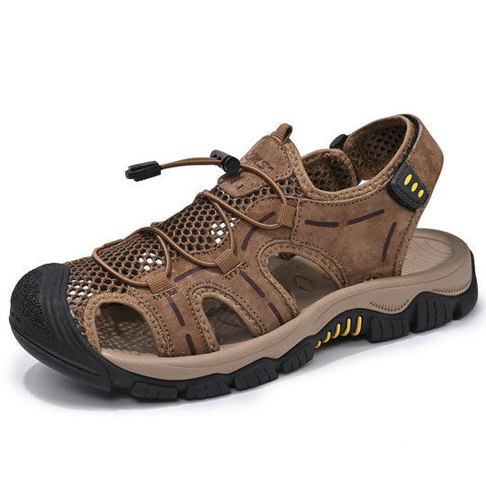 Damen Atmungsaktive Trekking-Sandalen mit stoßdämpfendem Fußbett und verstellbarem Schnellschnürsystem EB