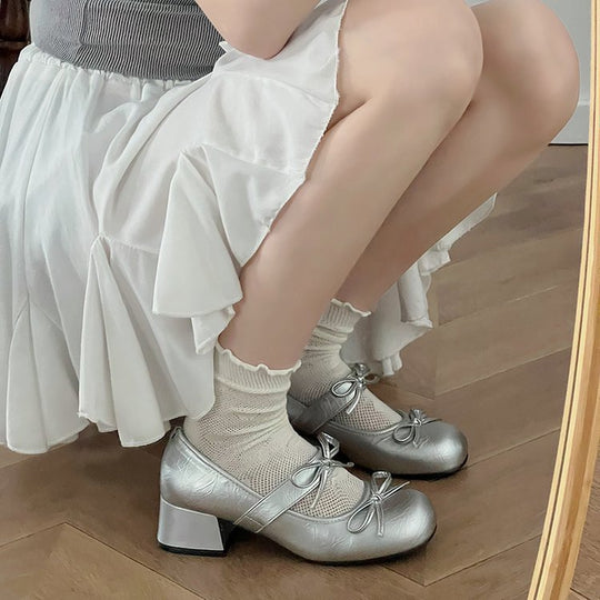 Damen elegante Mary Jane Pumps mit geschmeidiger Kappe und modischem Blockabsatz EB