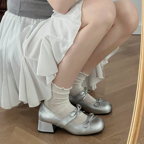 Damen elegante Mary Jane Pumps mit geschmeidiger Kappe und modischem Blockabsatz EB
