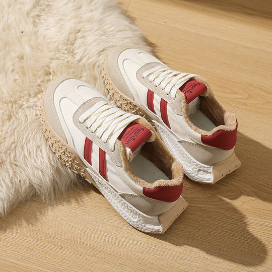 Damen Sportliche Sneakers mit bequemem Fleece-Innenfutter und rutschfester Sohle EB