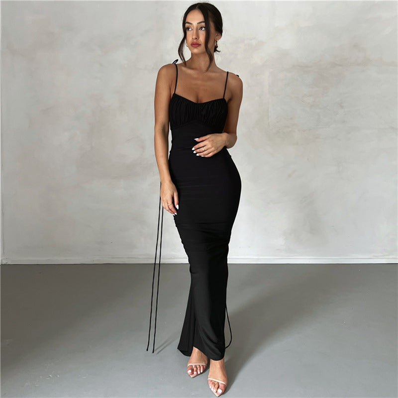 Damen Figurbetontes Maxikleid mit Raffungen EB