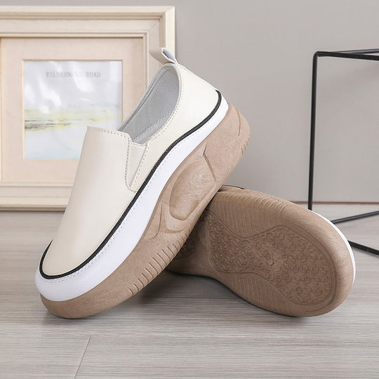 Damen trendige Slip-On Sneakers mit modischem Plateau EB